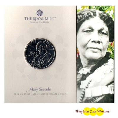 2023 BU £5 Coin Pack - Mary Seacole  2023 BU £5 Coin Pack - Mary Seacole